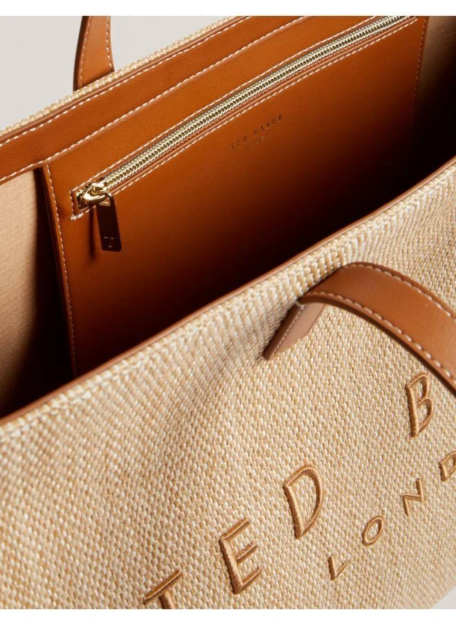 Ted Baker Pallmer Faux Raffia Large Icon Bag