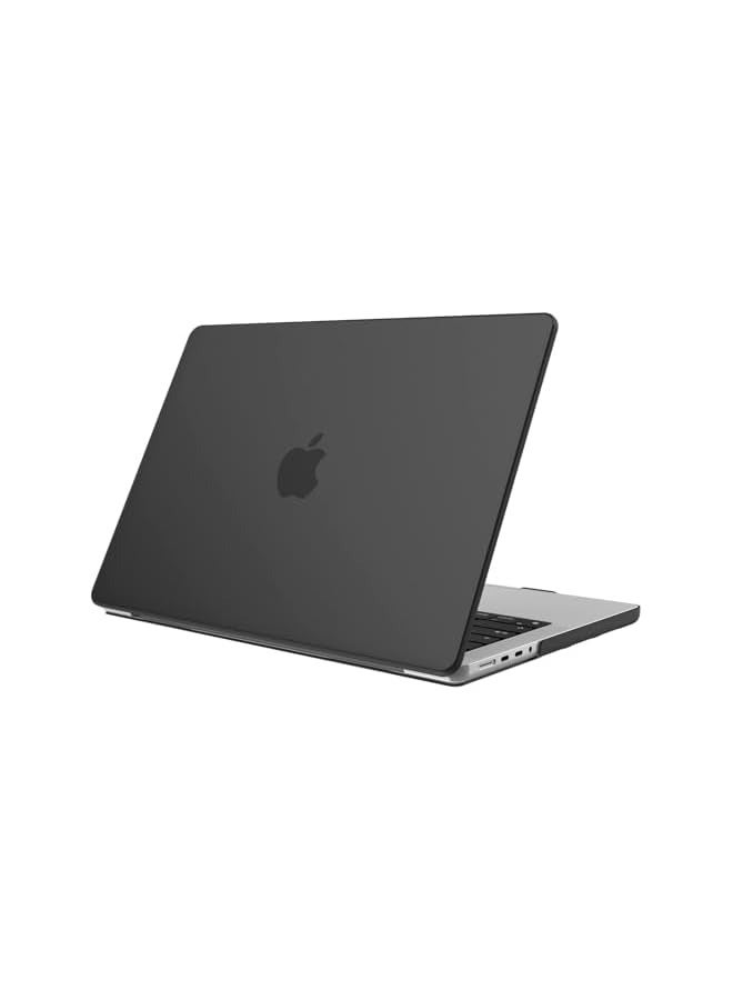 بروماس حافظة متوافقة مع حافظة ماك بوك برو 14 بوصة 2024-2021 M3 A2918 A2992 M2 M1 A2779 A2442، حافظة حماية بلاستيكية صلبة لجهاز ماك بوك برو 14 مع معرف اللمس (أسود) - Image 1