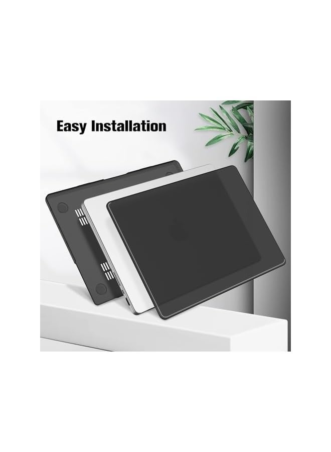 بروماس حافظة متوافقة مع حافظة ماك بوك برو 14 بوصة 2024-2021 M3 A2918 A2992 M2 M1 A2779 A2442، حافظة حماية بلاستيكية صلبة لجهاز ماك بوك برو 14 مع معرف اللمس (أسود) - Image 5