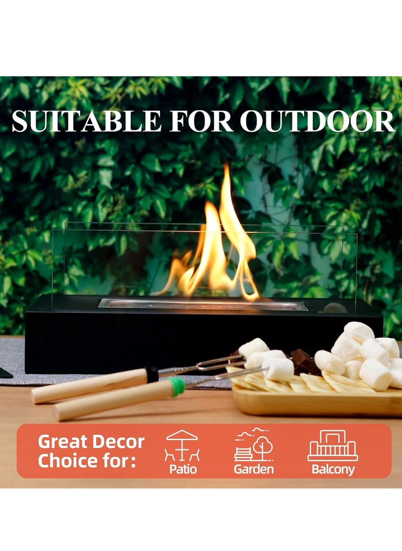 General - CENYEDA Four Seasons Tabletop Ethanol Fireplace, Suitable for Indoor and Outdoor Use, 35×18×15 cm, Black - Image 1