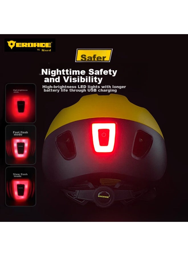 Eroade Children's Bicycle Helmet With Riding Tail Light, Breathable Summer Ultra-light Outdoor Roller Skating Sports Protective Gear For Kids - Image 3