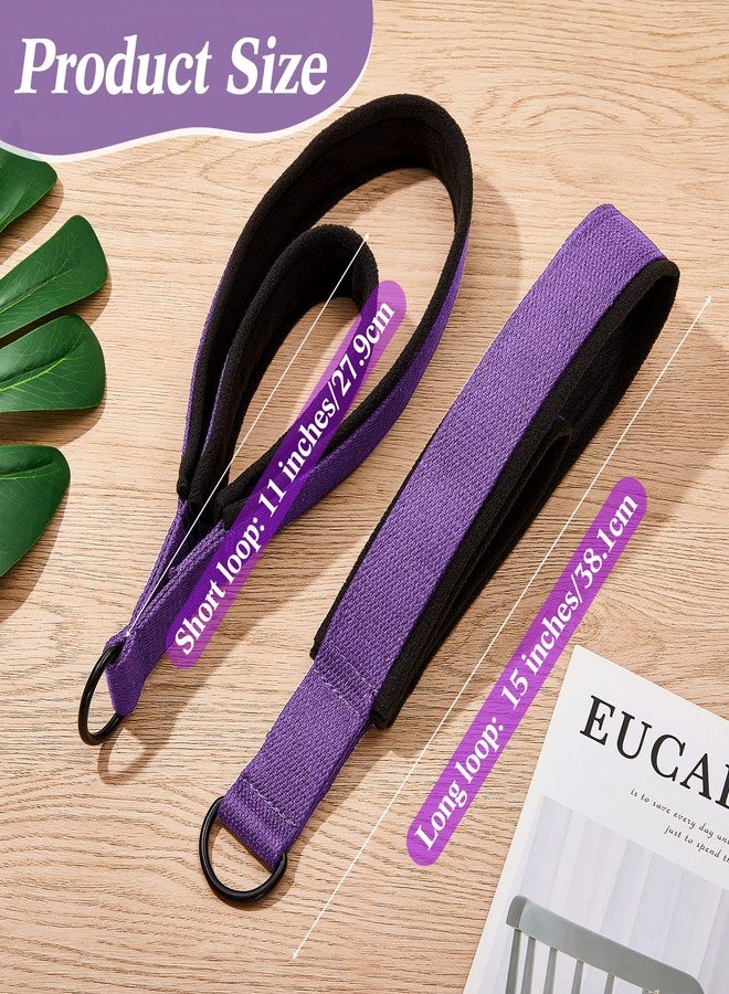 Honoson 2 Pcs Pilates Double Loop Straps for Reformer Pilates Straps Pilates Equipment Yoga Straps Exercise Straps for Home Gym Workout - Image 2