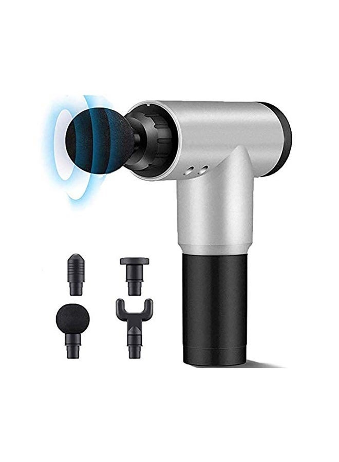 Deep Tissue Electric Muscle Massage Gun – Percussion Therapy for Pain Relief & Recovery, 6 Adjustable Speeds, 4 Massage Heads, Quiet Motor, Portable & Rechargeable – Black - Image 1