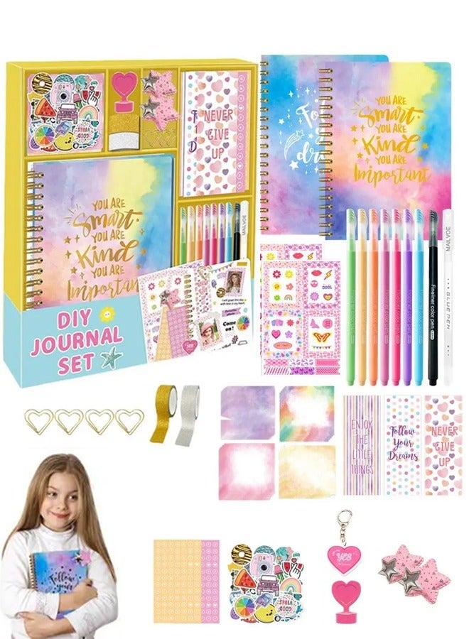 Topyich DIY Journal Kit - DIY Journal Set for Girls, Stationary for Kids, Scrapbook & Diary Supplies Set, Journaling Art Crafts Kit - Image 1