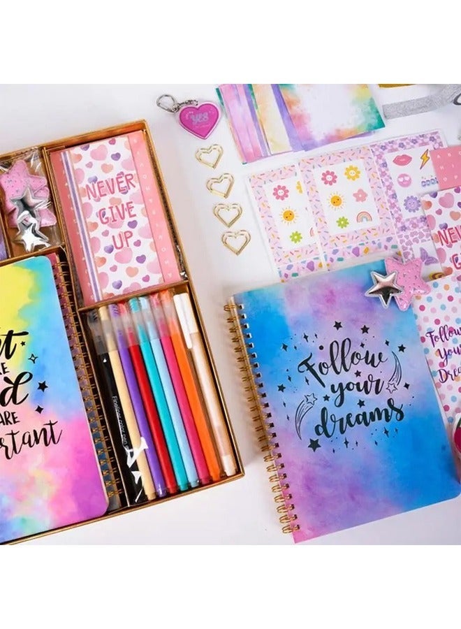 Topyich DIY Journal Kit - DIY Journal Set for Girls, Stationary for Kids, Scrapbook & Diary Supplies Set, Journaling Art Crafts Kit - Image 5