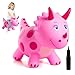 ZOOJOY Dinosaur Bouncy Animal Hopper Inflatable Bouncy Horse Toys for Toddlers 13 Rideon Bouncing Toys for ChristmasBirthday Gifts for Boys Girls Pink Gril Toys WFree Pump - Image 2