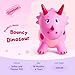 ZOOJOY Dinosaur Bouncy Animal Hopper Inflatable Bouncy Horse Toys for Toddlers 13 Rideon Bouncing Toys for ChristmasBirthday Gifts for Boys Girls Pink Gril Toys WFree Pump - Image 4