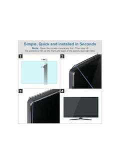 erorex 23-24 inch Blue Light Blocking Screen Protector Panel,Eye Protection Easy Hanging Type Acrylic Blue Light Filter for 23, 23.6, 23.8, 24 inch Diagonal Desktop Computer LED PC Monitor  - Image 2