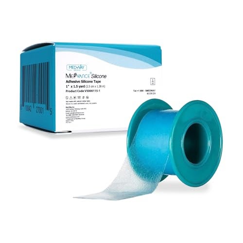 Medvance Soft Silicone Tape with Perforation for Easy Cut Size 1 Width 1 Pack 15 Yards