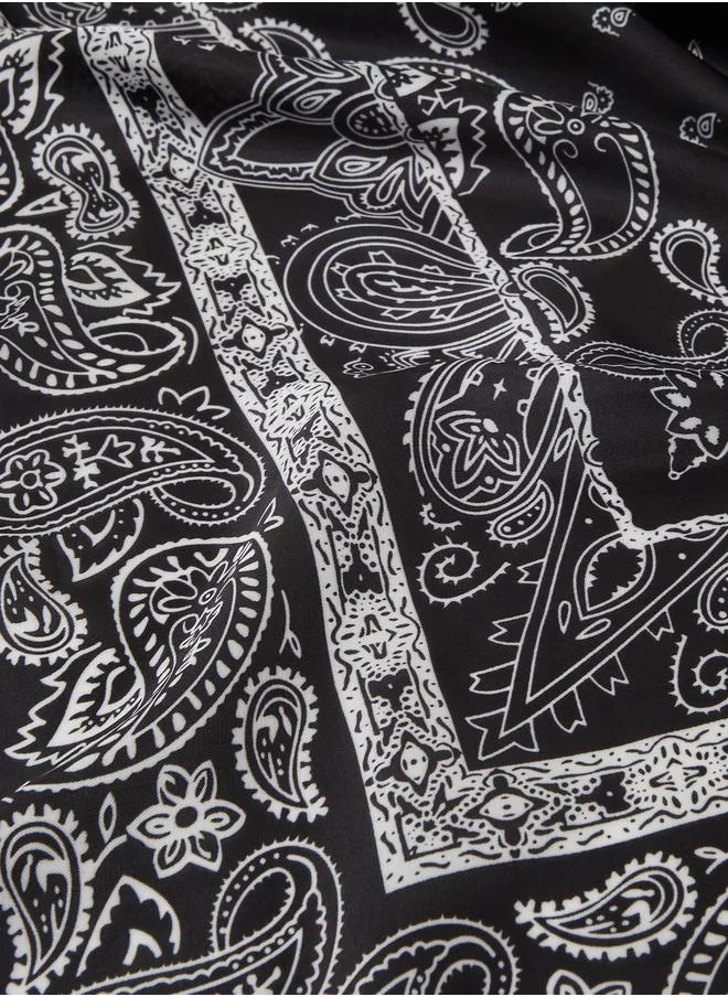 ستايلي Styli Paisley Print Square Neck Scarf