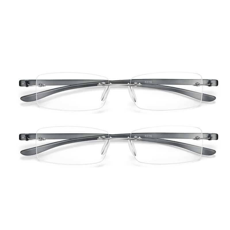 Bhigh 2 Pack Blue Light Blocking Reading Glasses Computer Gaming Black Red Mens Womens (black, 1, diopters) - Image 1