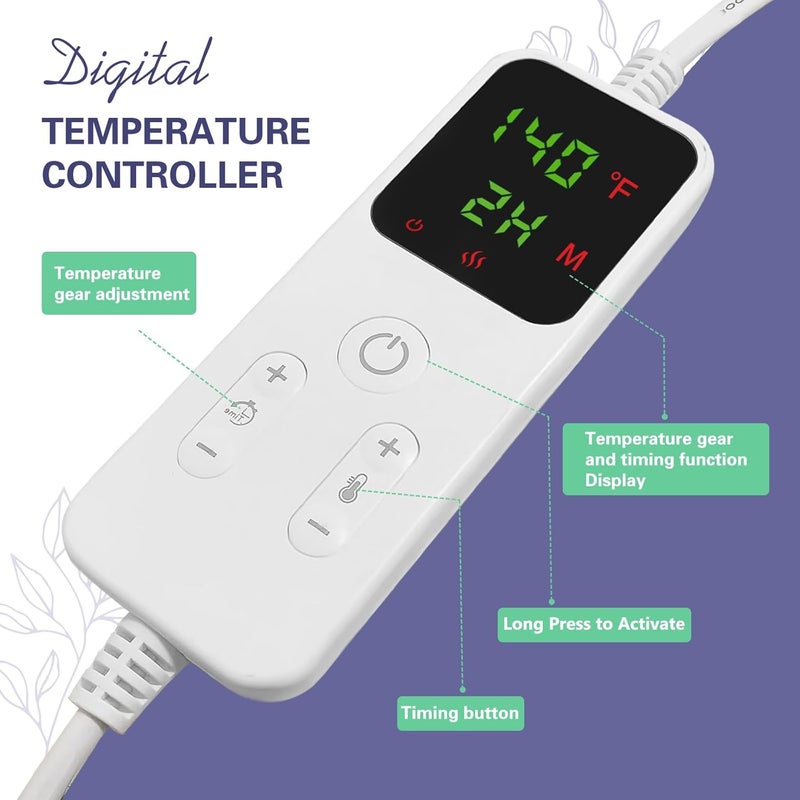 AICNLY Hot Stones Massage Set with Temperature Adjustment20 Pcs Basalt Hot Stones with Heater Kit Professional Massage Tool for SpaLymphatic Drainage Relieve Tension and Muscle Pain - Image 3