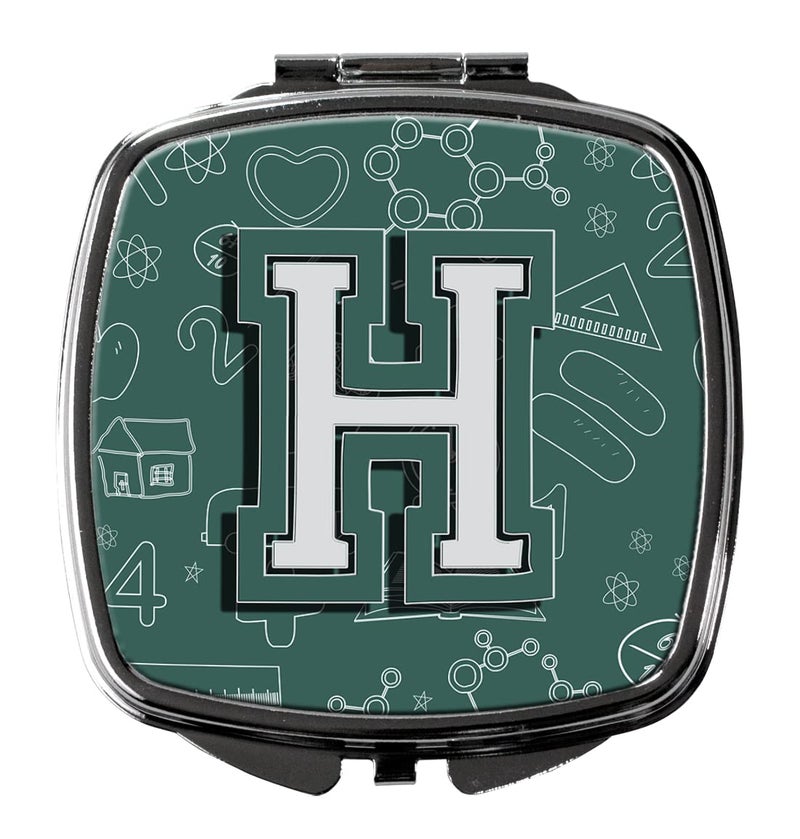 Caroline's Treasures CJ2010-HSCM Letter H Back to School Initial Compact Mirror Decorative Travel Makeup Mirror for Women Girls Gifts Pocket Makeup Mirror Folding Handheld - Image 5