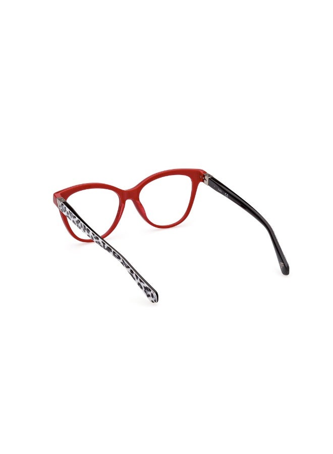 GUESS Gu5219 Cat Acetate Frames For Unisex Size 54, Shiny Dark Red - Image 3