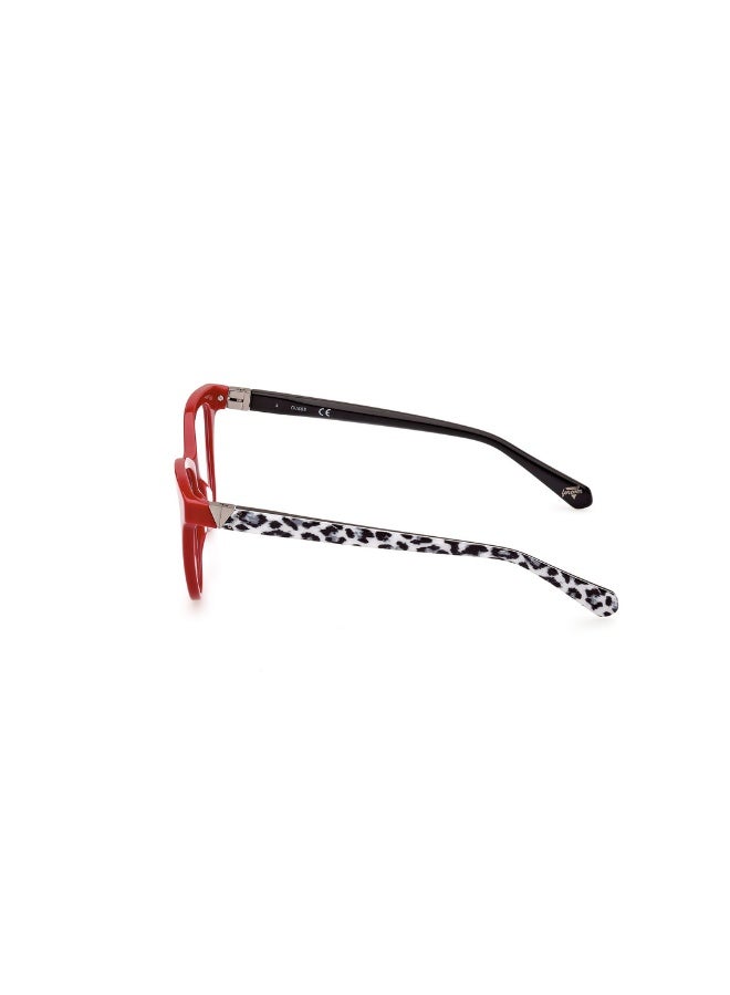 GUESS Gu5219 Cat Acetate Frames For Unisex Size 54, Shiny Dark Red - Image 2