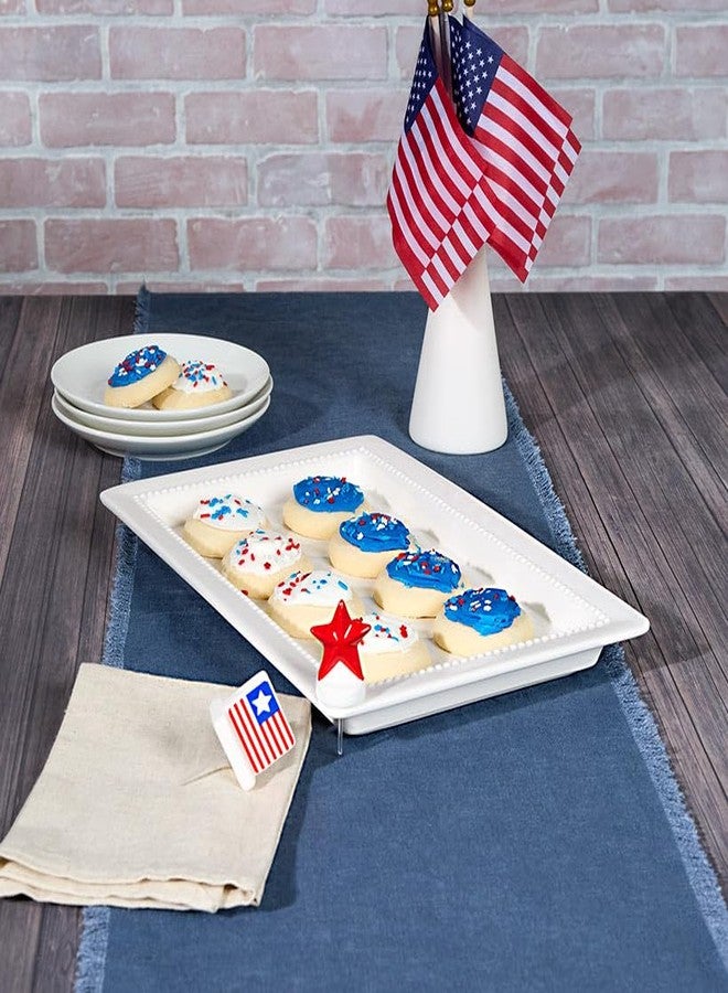 The Lakeside Collection Serving Platter with Interchangeable Holiday Icons - Set of 2 Butterfly & Sunflower Charms - Image 4