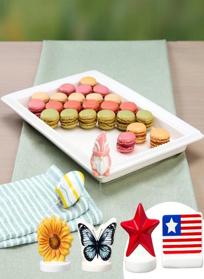 The Lakeside Collection Serving Platter with Interchangeable Holiday Icons - Set of 2 Butterfly & Sunflower Charms - Image 3
