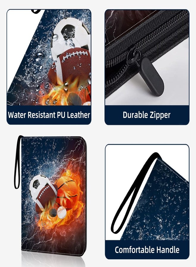 HESPLUS Sports Card Binder 4 Pocket Trading Card Binder 400 Pockets Double Sided Pockets Baseball Card Binder for Football Baseball Basketball Hockey Card and Other TCG Collection Storage Album - Image 5