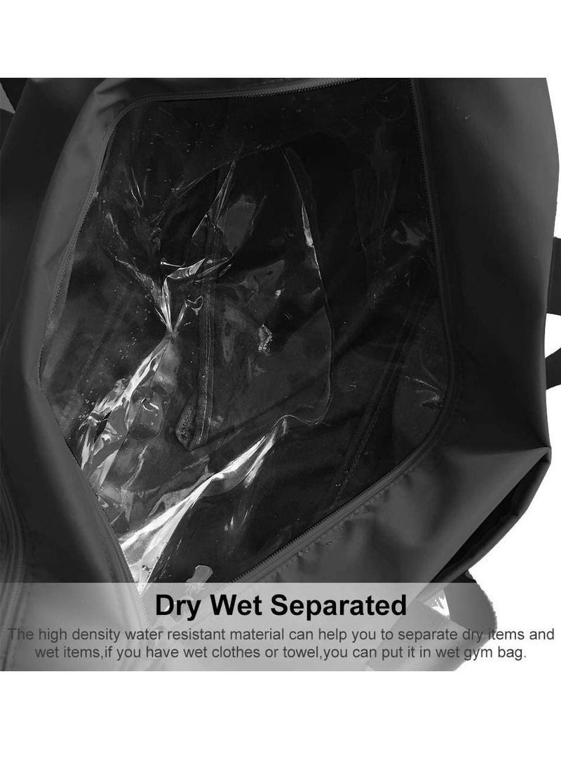 Arabest حقيبة رياضية مع قسم للأحذية حقيبة رياضية مع جيب مقاوم للماء للمناشف الرطبة، حقيبة سفر للرجال والنساء - Image 4