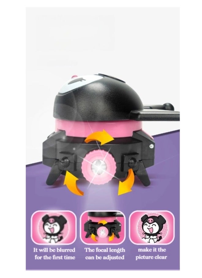 Solumi 3D Projection Watch for Girls – Kuromi Cartoon Toy Watch with Flip Lid, 24 Glowing Images, Electronic Time Display – Kids Gift Idea  - Image 4