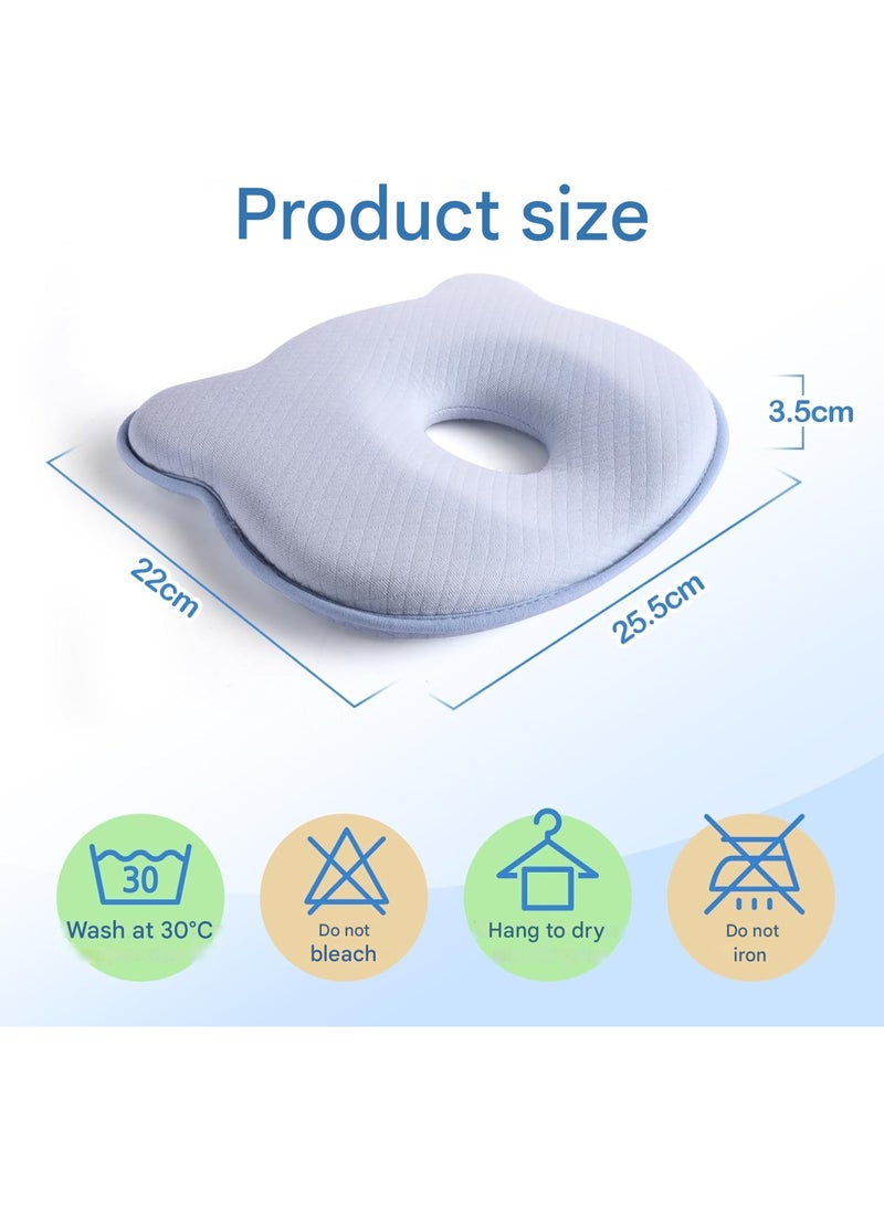 Memory Foam Baby Pillow,Cute Cartoon Soft and Cozy Pillow, Breathable Bedding Set for Infants for Small Boys and Girls Prevent Flat Head - Image 2