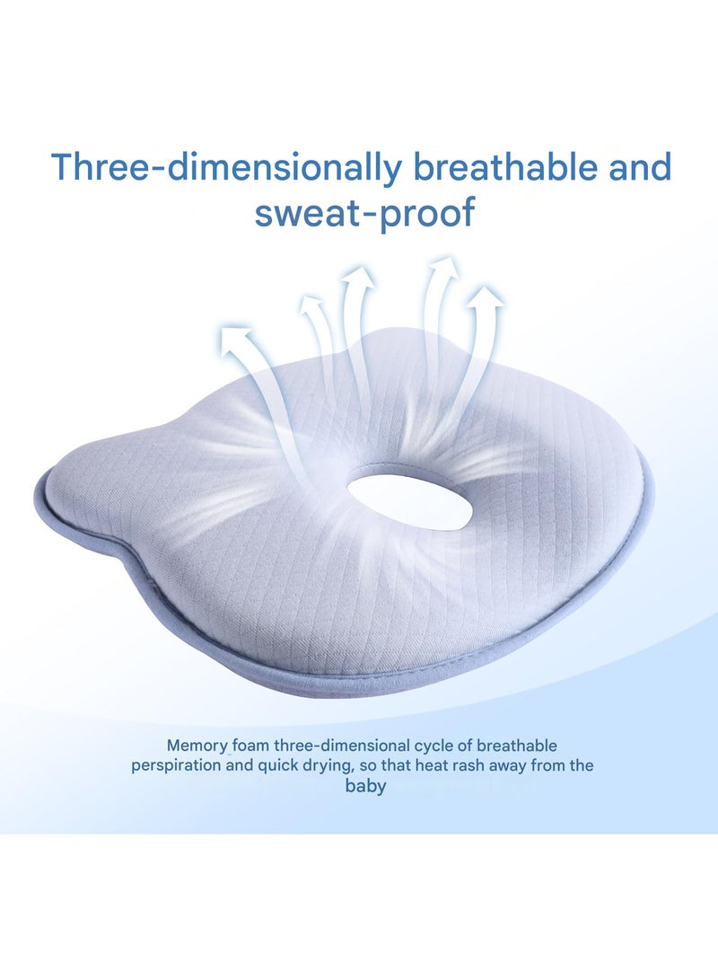 Memory Foam Baby Pillow,Cute Cartoon Soft and Cozy Pillow, Breathable Bedding Set for Infants for Small Boys and Girls Prevent Flat Head - Image 4