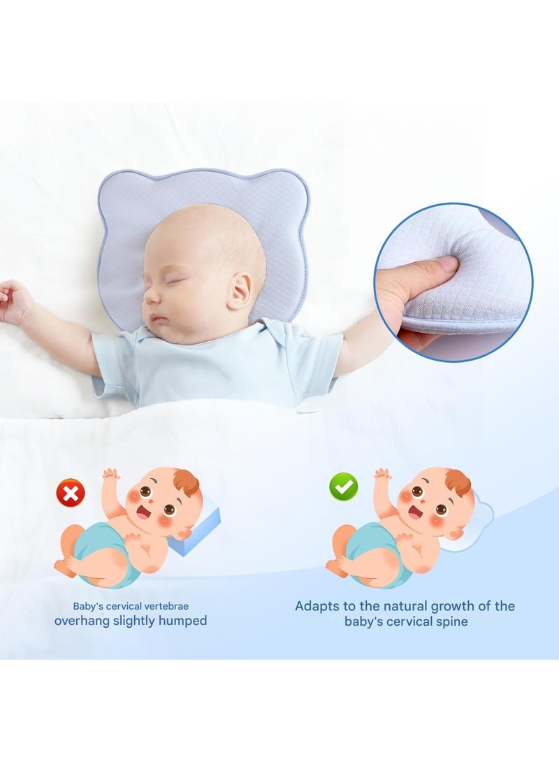 Memory Foam Baby Pillow,Cute Cartoon Soft and Cozy Pillow, Breathable Bedding Set for Infants for Small Boys and Girls Prevent Flat Head - Image 5