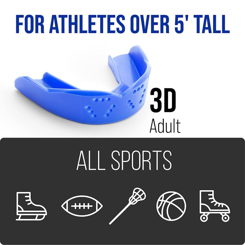 Sisu 3D Mouthguard  Hot Pink - 2.0Mm Thin - For Athletes Over 5 Tall - Pre-Formed For Custom-Molded Fit - Remoldable Up To 20 Times - Non Toxic - Image 2