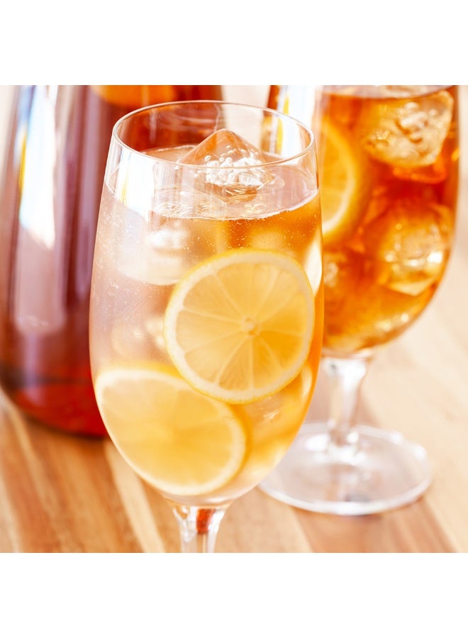 Restaurantware 16 Ounce Iced Tea Glasses, Set Of 6 Crystal Goblet Glasses - Laser-Cut Rim, Fine-Blown Crystal Water Glasses, For Weddings, Anniversaries, And Special Events, Dishwashable  - Image 3