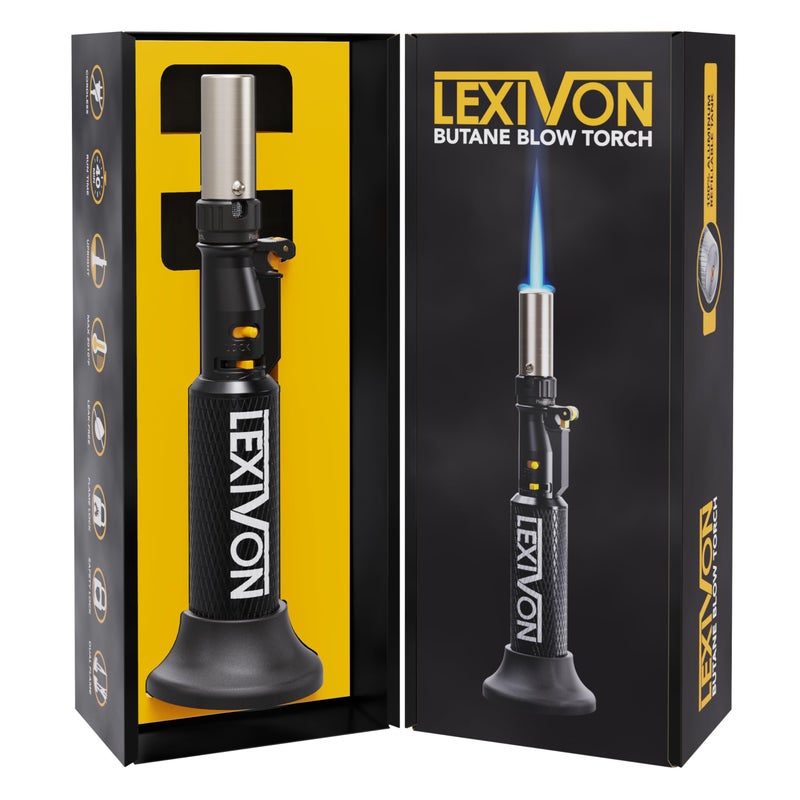 LEXIVON Butane Blow Torch Refillable Upright Lighter with Adjustable Flame and ProGrade Aluminum Tank Ideal for Soldering and Kitchen Tasks LX760 - Image 2