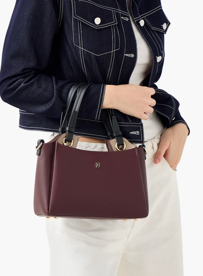 Flora Bella By Shoexpress Solid Tote Bag with Double Handles and Detachable Shoulder Strap