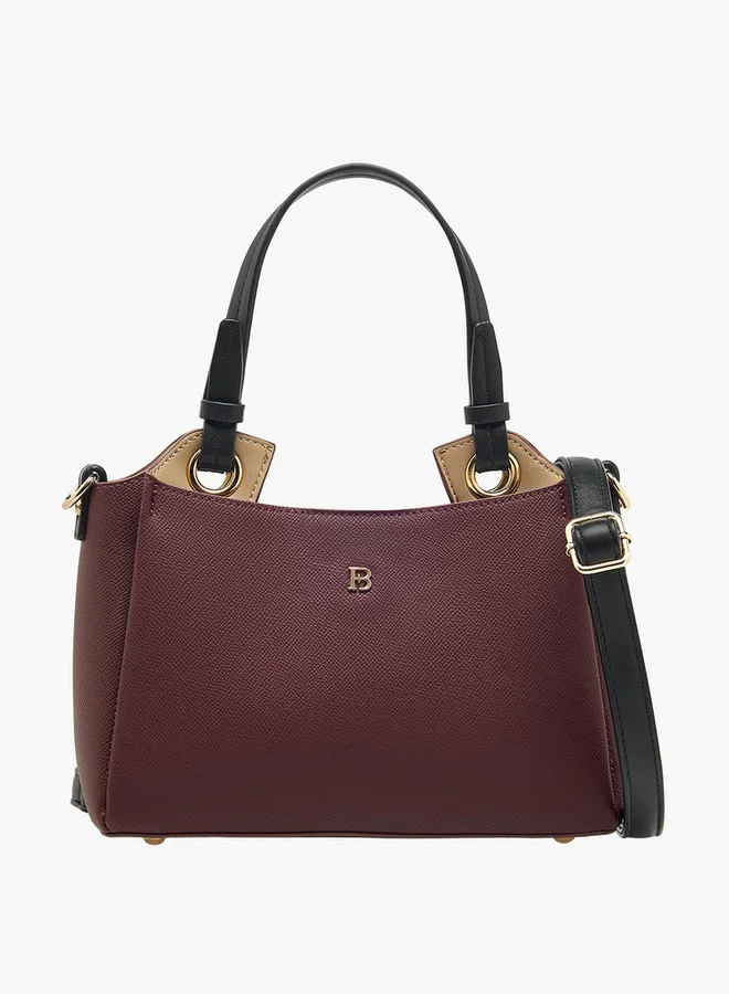 Flora Bella By Shoexpress Solid Tote Bag with Double Handles and Detachable Shoulder Strap