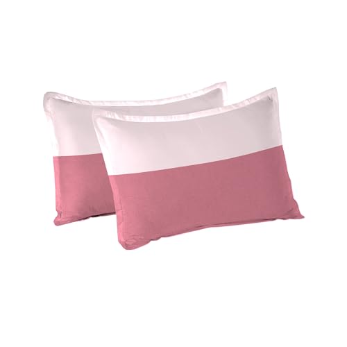 Mytrident Urban Comfort Pillow Covers Set of 2, 144 TC, 100% Cotton, Delicate Blush - Image 3