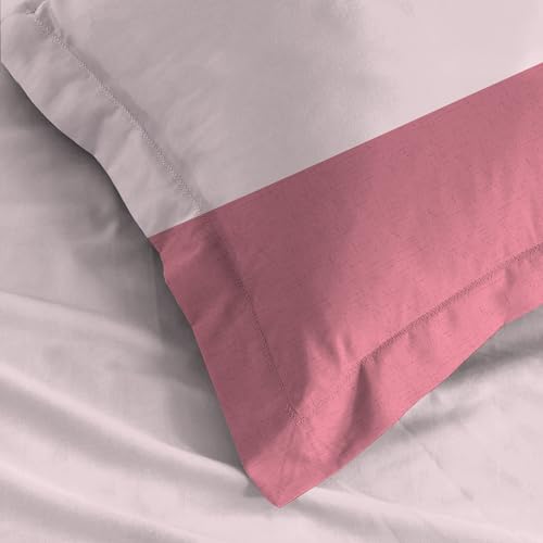 Mytrident Urban Comfort Pillow Covers Set of 2, 144 TC, 100% Cotton, Delicate Blush - Image 4
