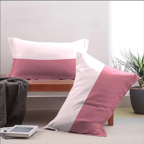 Mytrident Urban Comfort Pillow Covers Set of 2, 144 TC, 100% Cotton, Delicate Blush - Image 2