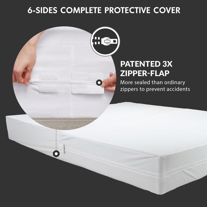 Degrees of Comfort Queen Size Mattress Encasement Bed Bug Proof, Cover 9-12" Deep Bed, 3M Scotchgard  - Image 2