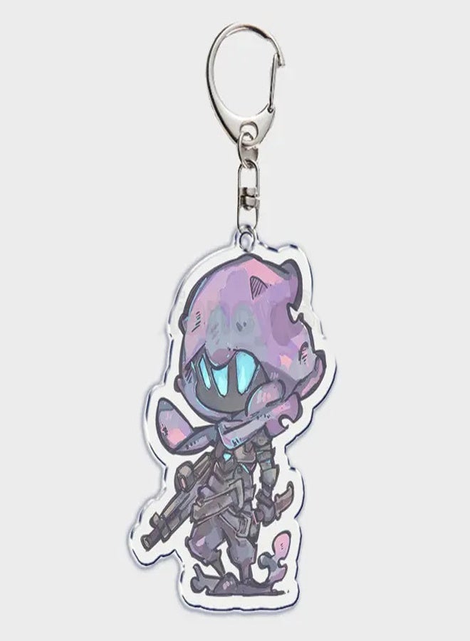 Valorant Character Acrylic Key Ring Set Jett Reyna Sage Omen Viper 5 Pack - Image 4