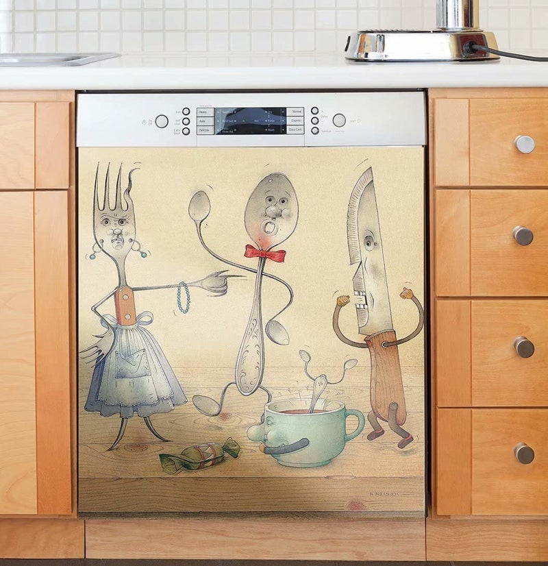 Sunflower Magnetic Dishwasher Sticker Reusable Kitchen Cover  23 W x 26 H inches