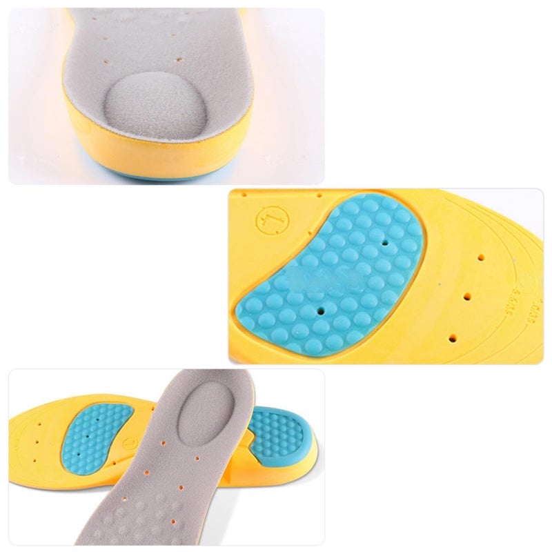 High Elastic Sport Insoles with Memory Foam for Men Women Gray 38-41 - Image 2