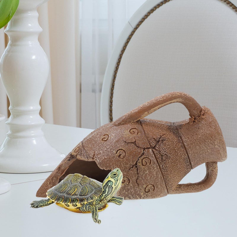 Compact Wear-Resistant Desert Style Reptile Hideout Cave for Snake and Lizard Habitat Decor - Image 5