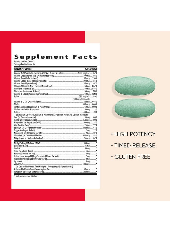 GNC Women’s Active Multivitamin Caplets, Clinically Proven, Complete Nutrition, Exercise Recovery, Energy Production, Bone Health, Beauty, Immune, Iron, Zinc, Biotin, 90 Capsules - Image 5