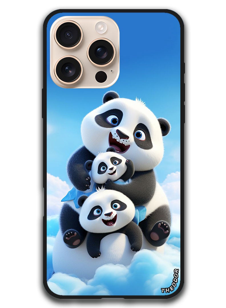 Theodor Protective Case Anti Scratch Shock Proof Bumper Cover For iPhone 16 Pro (6.3)-inch Panda 2 - Image 1