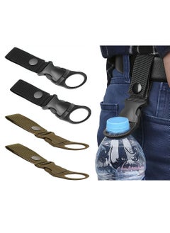 SYOSI Kettle Hanging Buckle, Hangable Bottle cage Hooks, Outdoor Portable Water Bottle Ring Holder Mineral Water Bottle Clip, Used for Backpack Outdoor Tactical Camping Hiking Mountaineering Trip, 4 Pack  - Image 1