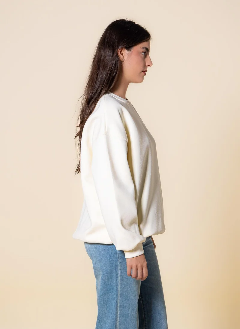 Shapes Beige COMFORT MID-WEIGHT SWEATSHIRT for Women | Best Price UAE