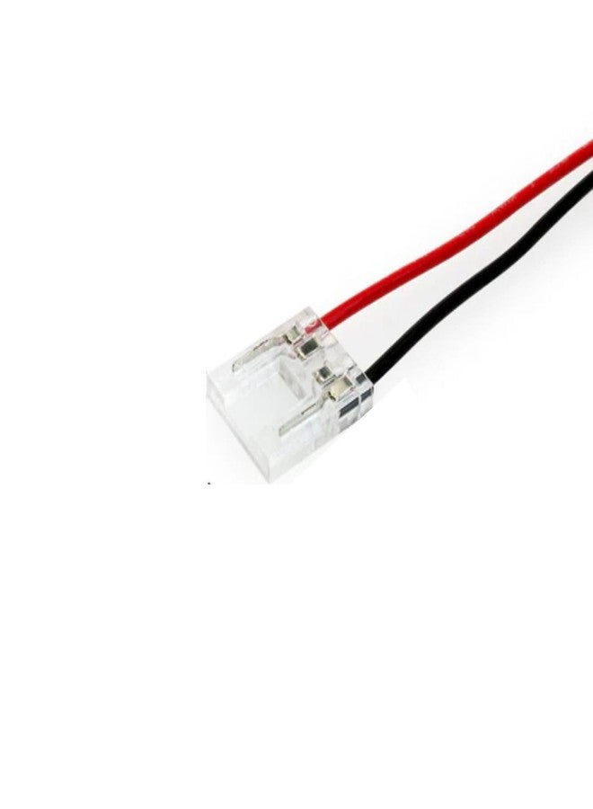 Abaj Lighting 2pin One Side 10mm LED 10-Pack, Strip Light Connecting Wires Connector Pin Plug LED Wire Connectors, Red and Black, Quick Connect Cables - (Pack of 10) - Image 2