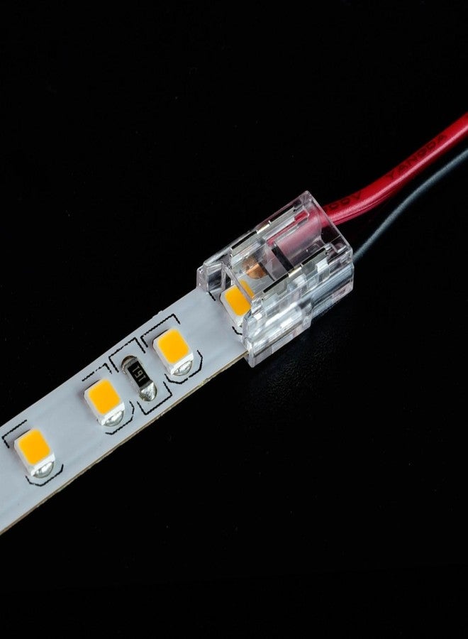 Abaj Lighting 2pin One Side 10mm LED 10-Pack, Strip Light Connecting Wires Connector Pin Plug LED Wire Connectors, Red and Black, Quick Connect Cables - (Pack of 10) - Image 3
