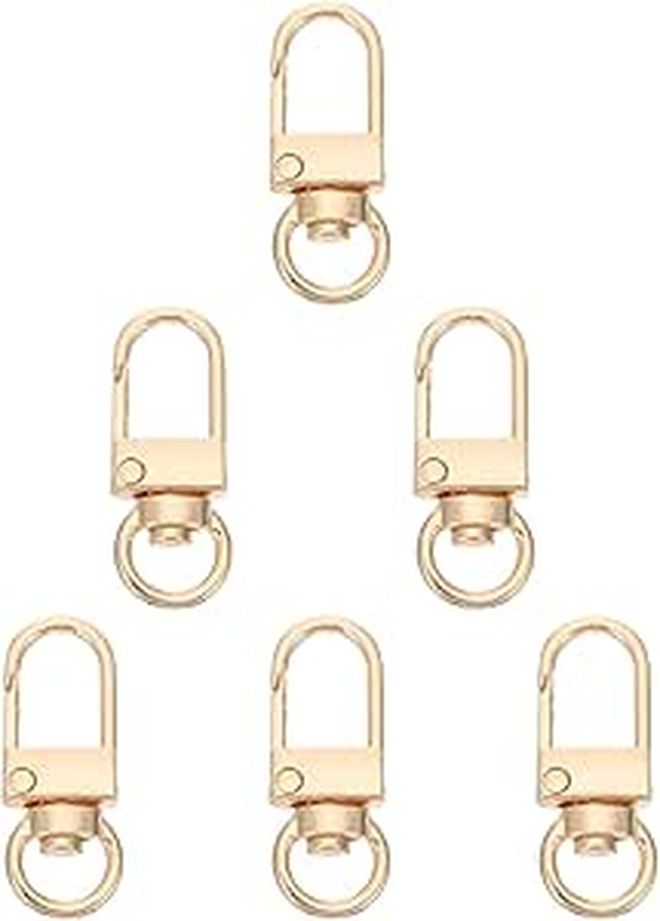 Light Gold Metal Lobster Claw Clasps 15pcs Alloy Keychain Snap Hooks For DIY Craft Bag Strap Accessories - Image 1