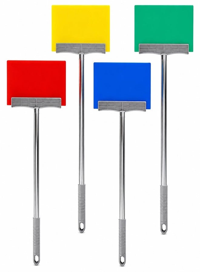 Garneck 4-Pack Handheld Protest Sign Holder: 17Inch Stainless Steel Parades Slogan Display Pole Stick Rods with Easy Grip Versatile Signboard Stand for Airport Pickup Sport Event Meeting Tours Guide - Image 1