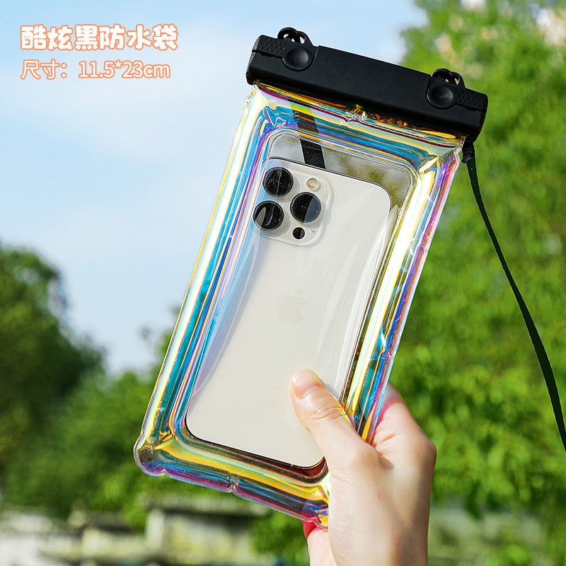 Generic Mobile phone waterproof bag touch screen swimming special water park artifact drifting equipment storage bag professional mobile phone case Cool black