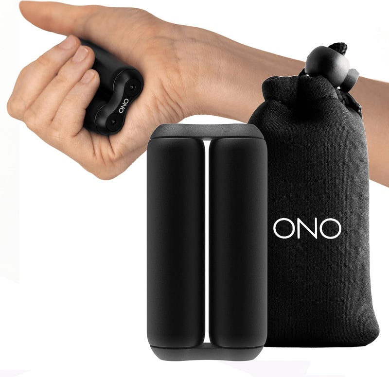 ONO Roller Jr Black Aluminum - Silent Fidget Toys for Promoting Focus, Stress Relief - Helps Develop Fine Motor Skills & Ease Skin & Nail Picking - for Small Hands, Quiet Sensory Toys for Kids & Teens - Image 1